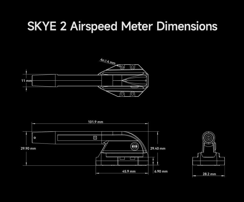 CUAV SKYE 2 Isıtmalı Hava Hızı Sensörü — Teknik detay