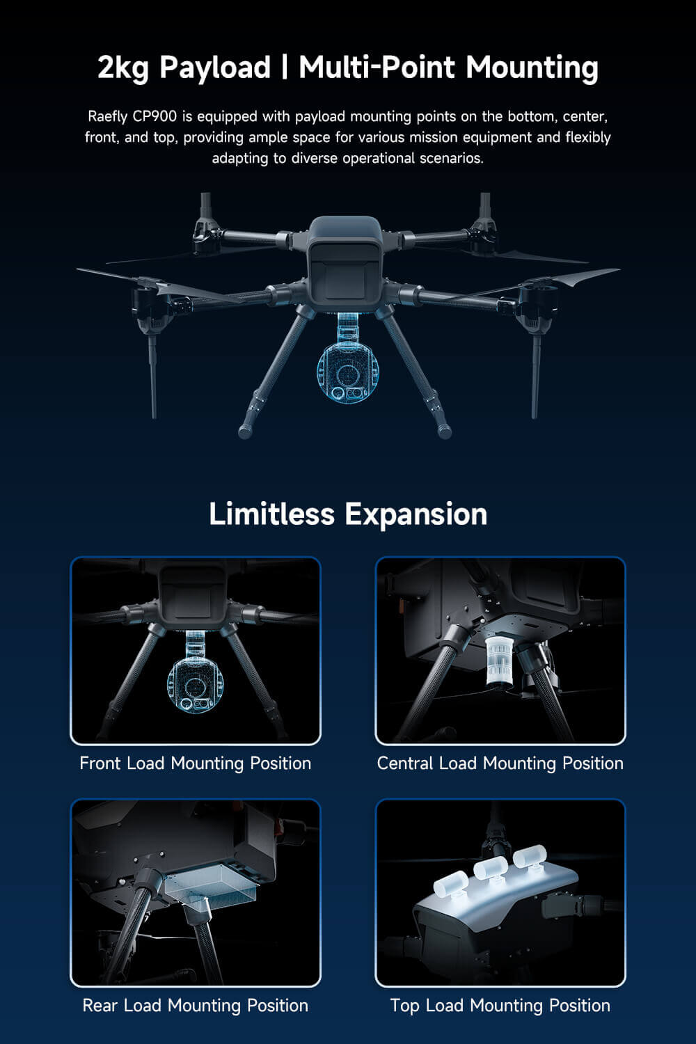 Raefly CP900 Copter Flight Platform
