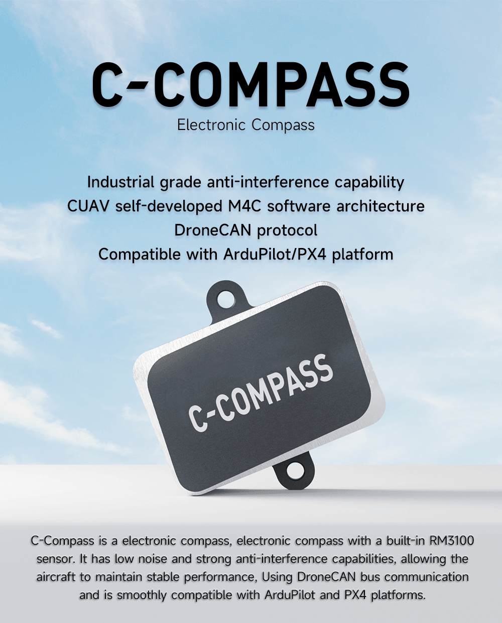 CUAV C-Compass RM3100 Elektronik Pusula — C-Compass * 3 adet — Teknik detay