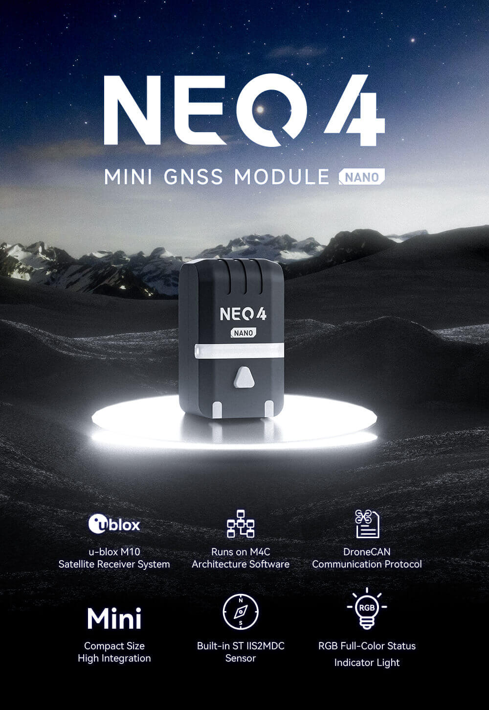CUAV NEO 4 Nano GNSS Modülü — NEO 4 Nano & 7-Nano V2 Kontrolcü — Teknik detay