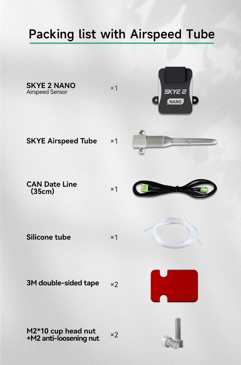 CUAV SKYE 2 Nano Hava Hızı Sensörü — SKYE 2 Nano & NEO 3 Pro GPS / Set — Teknik detay