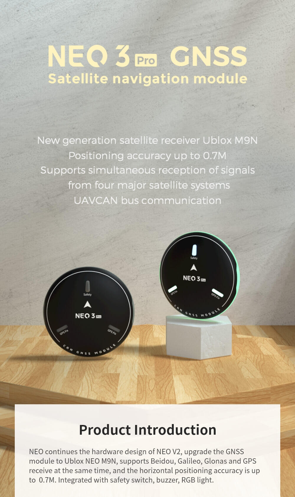 CUAV NEO 3 Pro GNSS Modülü — NEO 3 Pro * 1 adet — Teknik detay