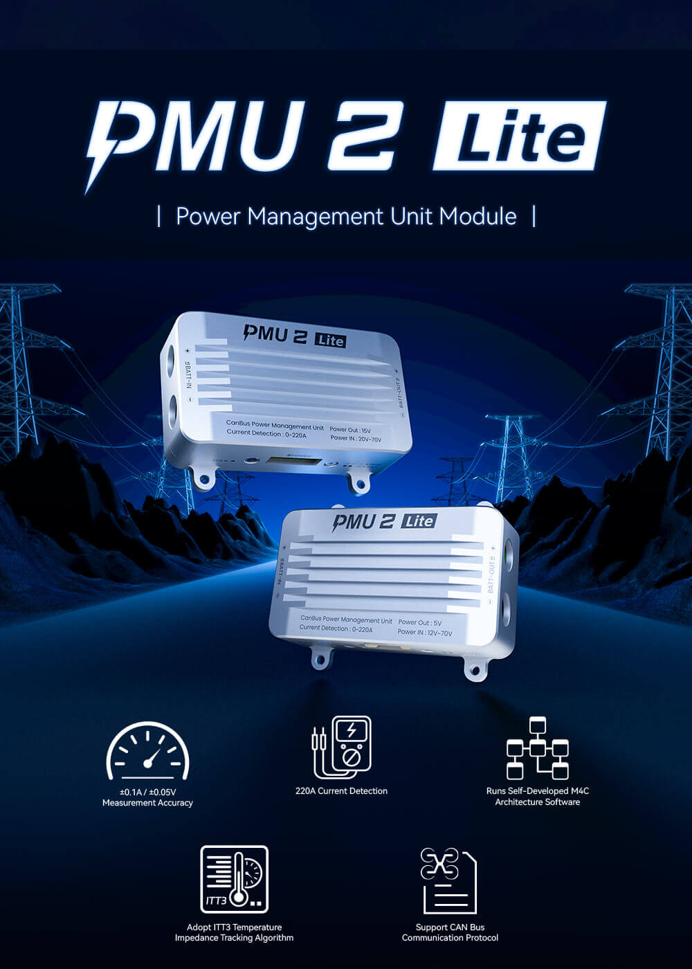 CUAV PMU 2 Lite 15 V / 5 V Güç Modülü — PMU 2 Lite Güç Modülü * 2 adet / 5V(uyumlu: V5+) — Teknik detay
