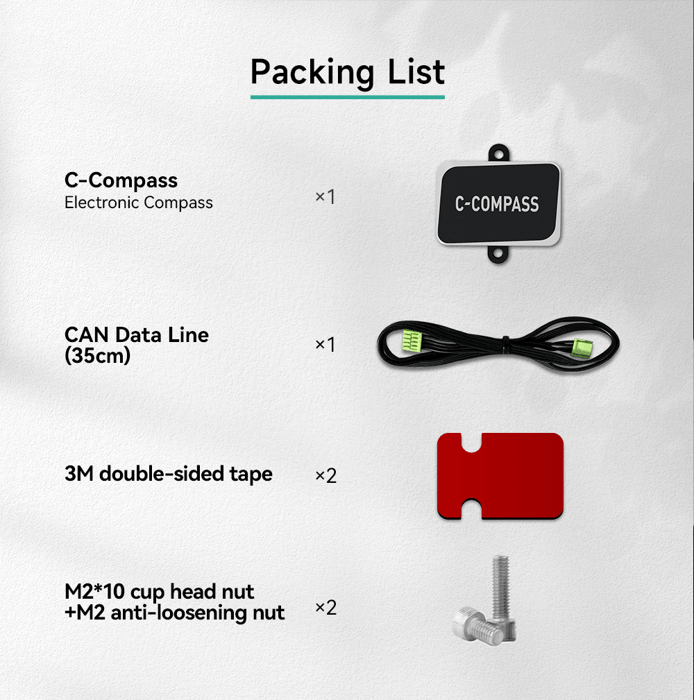 CUAV C-Compass RM3100 Elektronik Pusula — C-Compass * 3 adet — Teknik detay