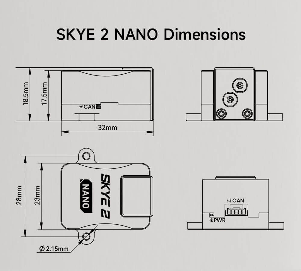 CUAV SKYE 2 Nano Hava Hızı Sensörü — SKYE 2 Nano & NEO 3 Pro GPS / Set — Teknik detay
