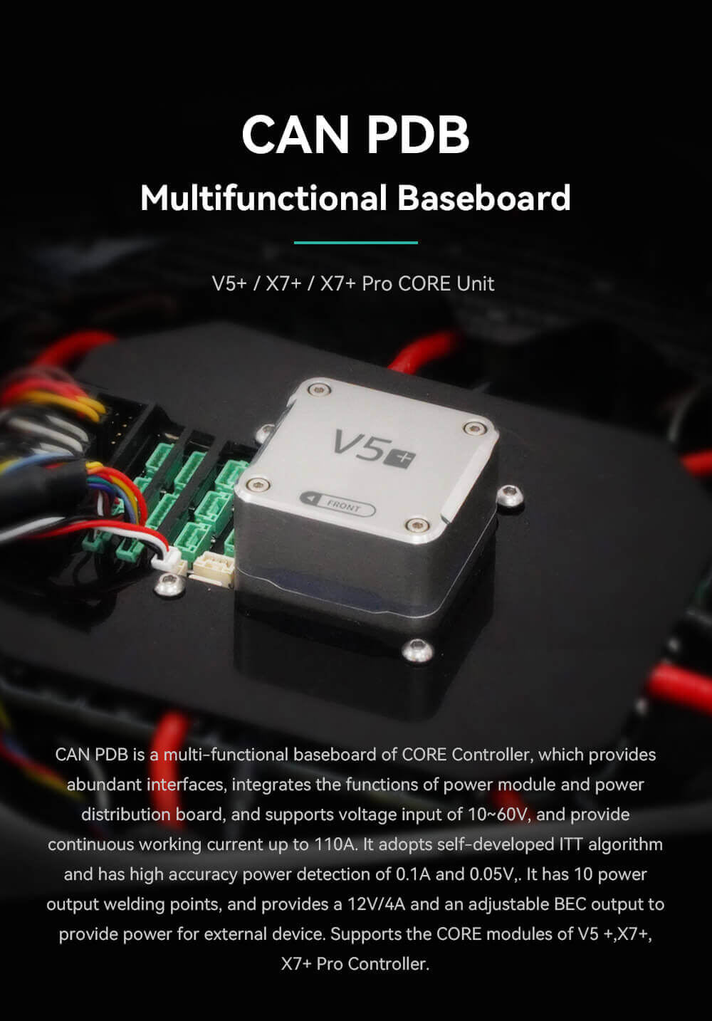 CUAV CAN PDB Güç Dağıtımlı Kontrolcü Taşıyıcı Kartı — Teknik detay