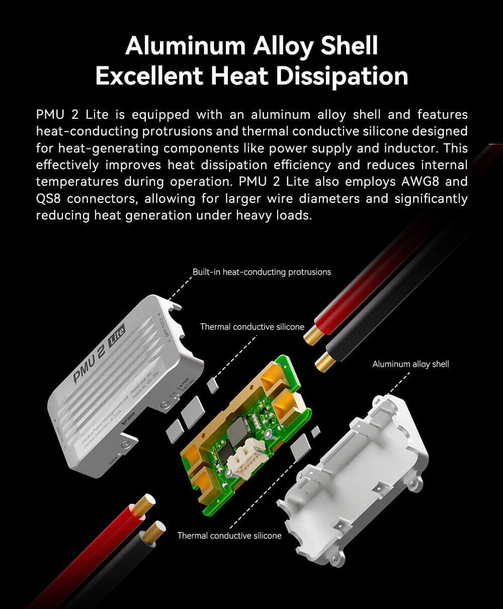 CUAV PMU 2 Lite 15 V / 5 V Güç Modülü — PMU 2 Lite Güç Modülü * 2 adet / 5V(uyumlu: V5+) — Teknik detay