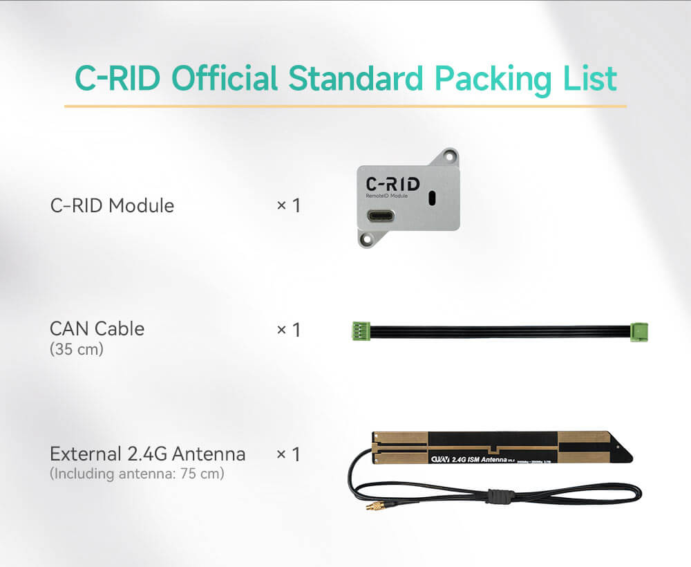 CUAV C-RID Drone Remote ID Modülü — C-RID & NEO 3 Pro GPS / Set — Teknik detay