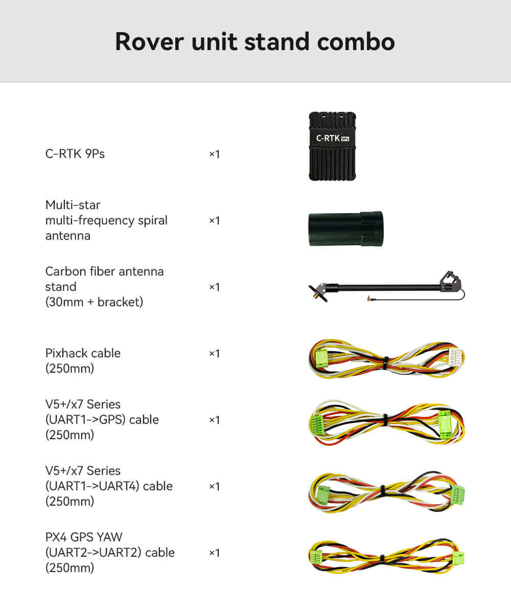 CUAV C-RTK 9Ps GNSS RTK Modülü — Gezici Birim ve Stand Seti — Teknik detay