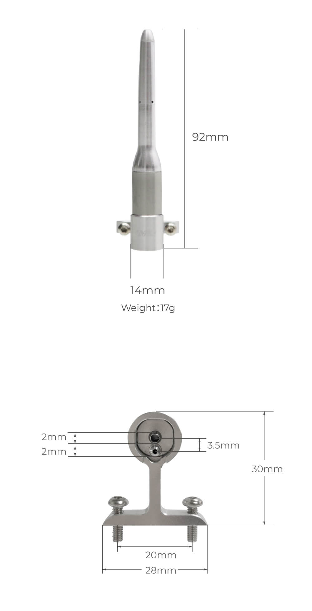 CUAV MS4525 Pitot Tüplü Hava Hızı Sensörü — MS4525-PIX Sürümü * 2 adet — Teknik detay