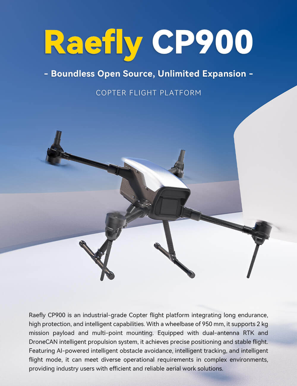 Raefly CP900 Copter Flight Platform