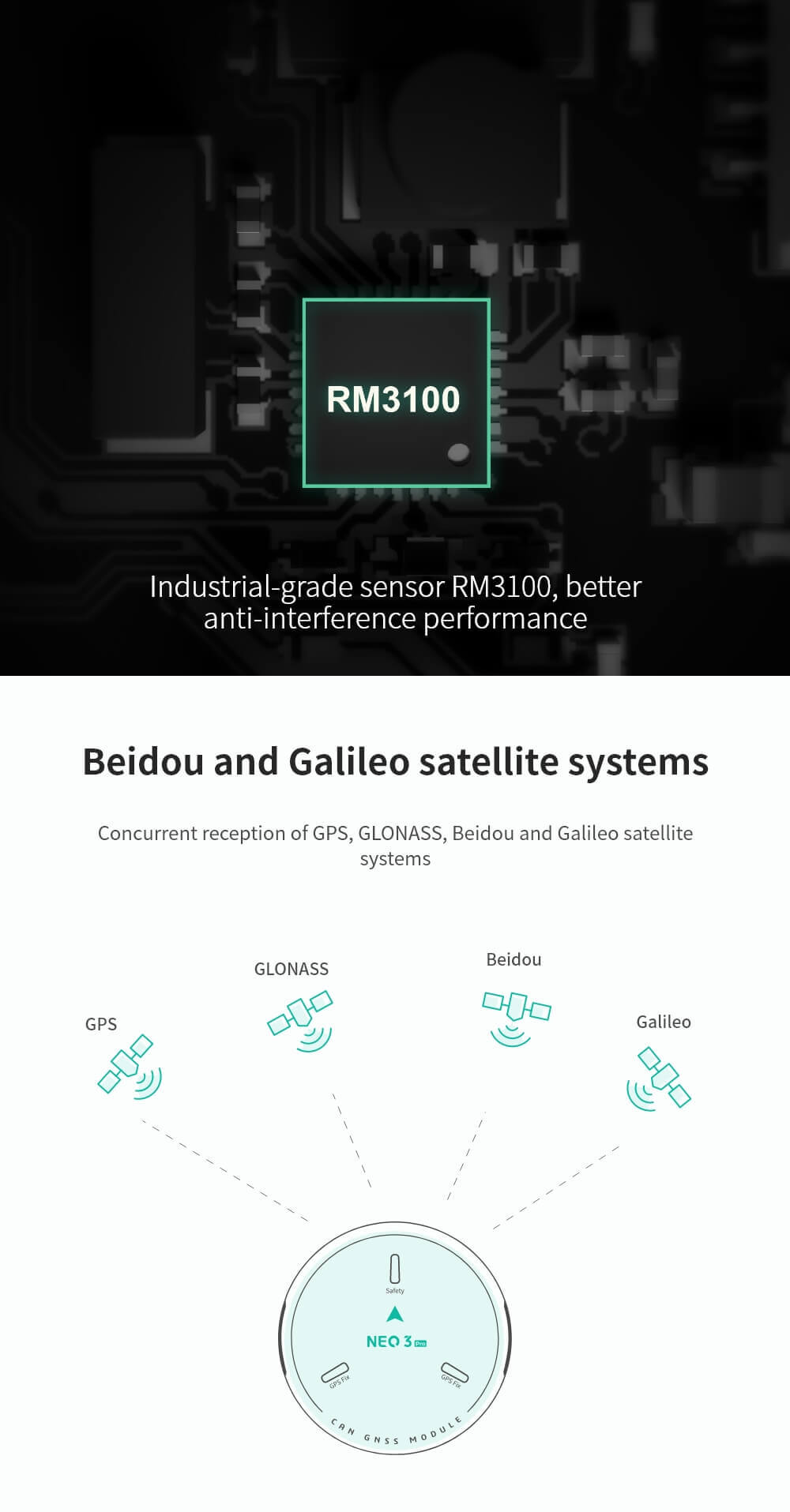 CUAV NEO 3 Pro GNSS Modülü — NEO 3 Pro * 1 adet — Teknik detay