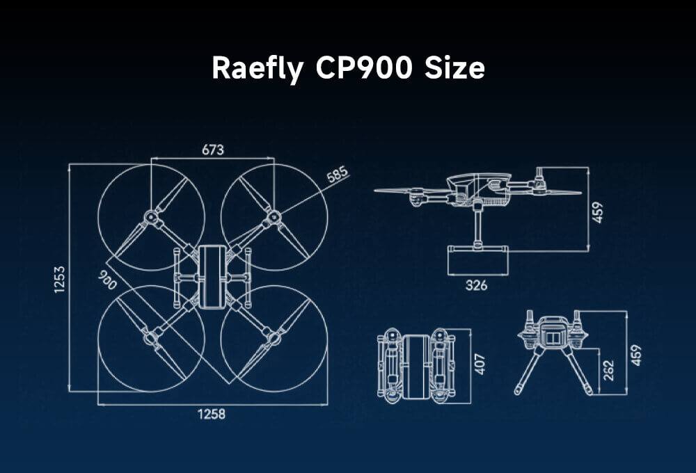 Raefly CP900 Copter Flight Platform