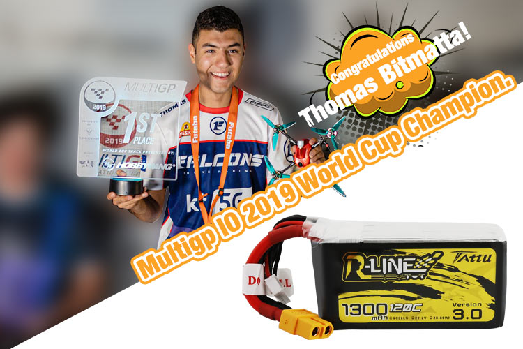 Tattu 1300mAh 6S 120C 22.2V LiPo Batarya | XT60 Konnektör | R-Line 3.0