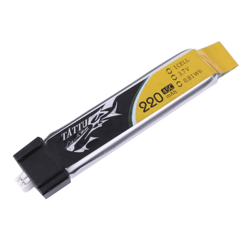 Tattu 220mAh 1S 45C 3.7V LiPo Batarya | JST-PHR 2.0 Konnektör | FPV Classic (5pcs)
