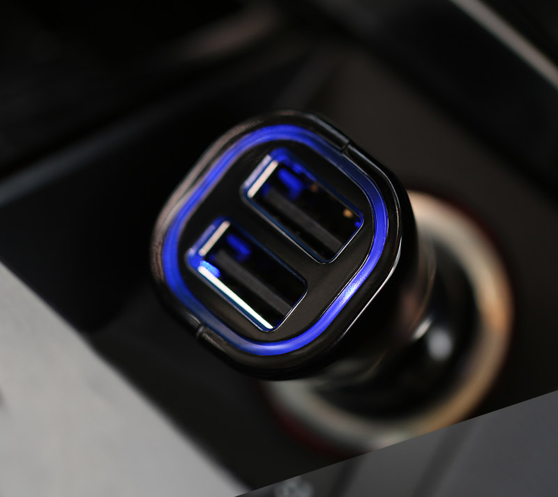 TATTU 24W 2.4A/4.8A Dual Usb Car Charger
