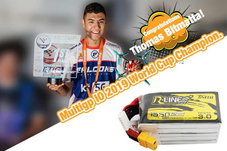 Tattu 1550mAh 5S 120C 18.5V LiPo Batarya | XT60 Konnektör | R-Line 3.0
