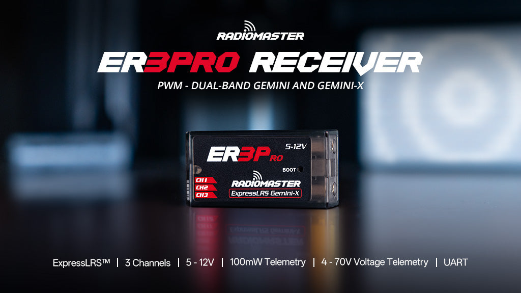 RadioMaster ER3 PRO PWM - Çift Bant GEMINI ve GEMINI-X Alıcı — Uluslararası