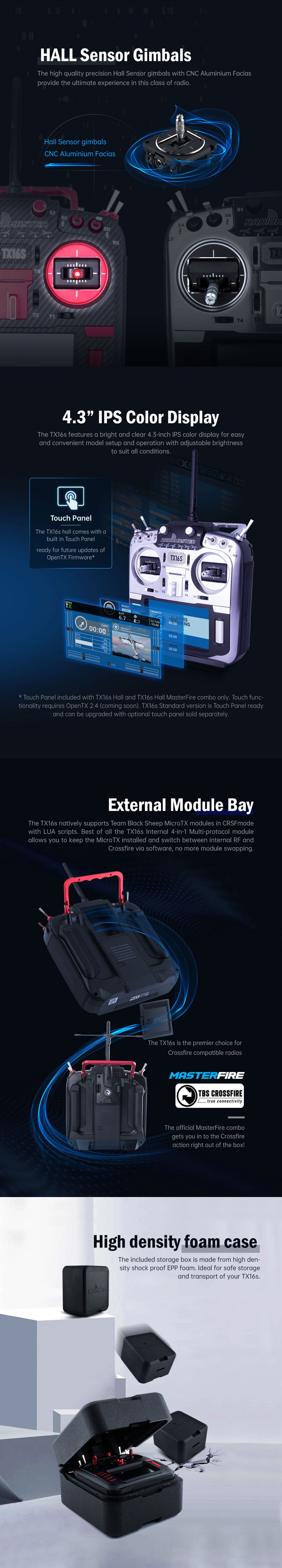 RadioMaster TX16S MAX Radio Controller(V1) Hall Gimbal Edition — SILVER / Mode 1
