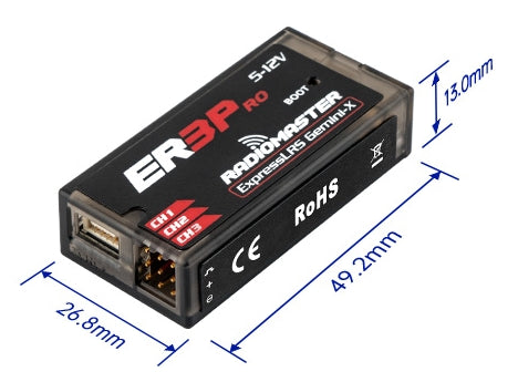 RadioMaster ER3 PRO PWM - Çift Bant GEMINI ve GEMINI-X Alıcı — Uluslararası