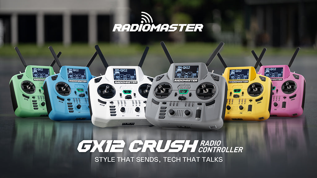 RadioMaster GX12 Crush Radio Controller (ELRS / M2) — Frost White