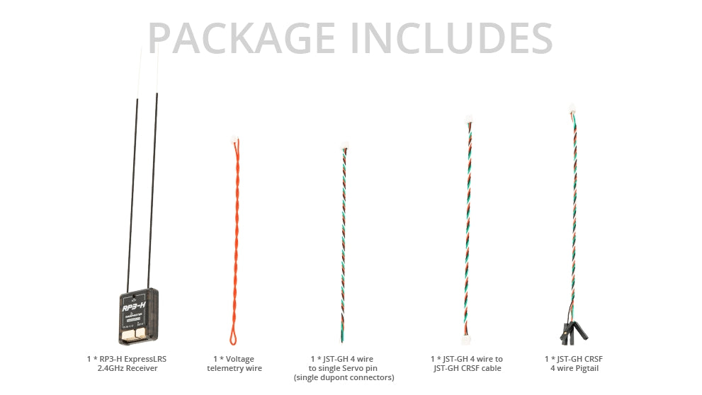 RadioMaster RP3-H ExpressLRS 2.4GHz Nano Receiver — FCC