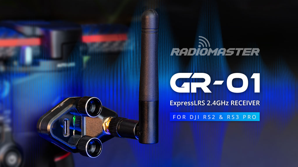 RadioMaster GR-01 DJI RS Kamera Gimballeri İçin ExpressLRS 2.4 GHz Alıcı
