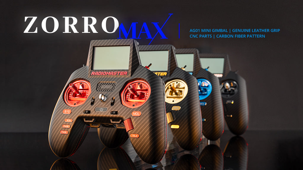 RadioMaster Zorro Max Radio Controller — ELRS / FCC / Red