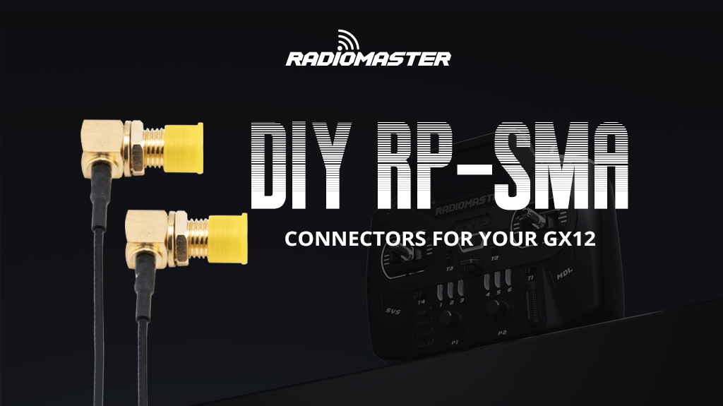 RadioMaster GX12 & TX16S MK3 Uyumlu DIY 90 Derece RP-SMA Kablosu