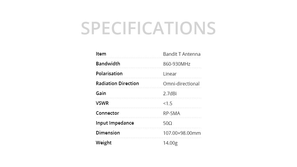 RadioMaster Bandit 915/868MHz T Anten