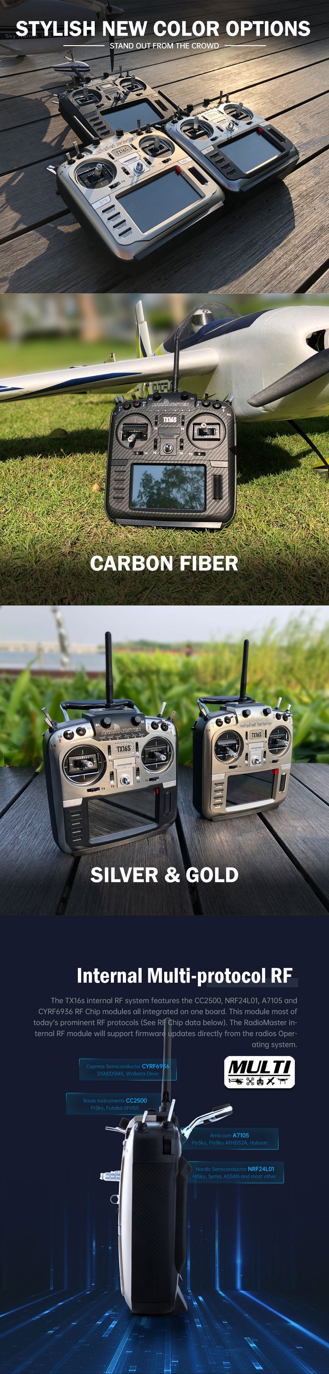 RadioMaster TX16S (V1) Hall Gimbal Edition-Silver-Mode 2