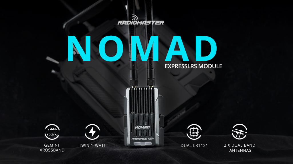 RadioMaster Nomad Dual 1-watt Gemini Xrossband ExpressLRS Module — FCC