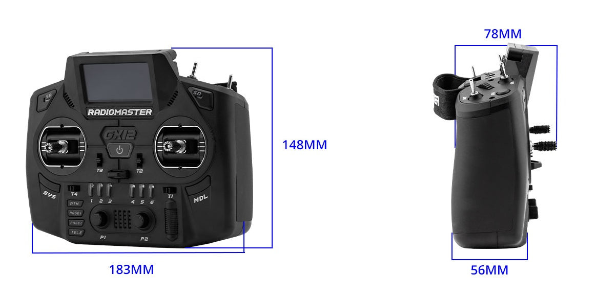 RadioMaster GX12 Çift Bant Gemini-X Kumanda (M2) — ELRS / LBT