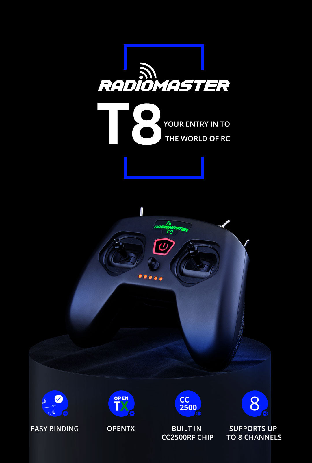 RadioMaster T8 Radio Controller — Mode 2