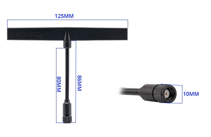 RadioMaster Çift Bant 2.4GHz / SUB-G 900MHz Anten — 2 Adet