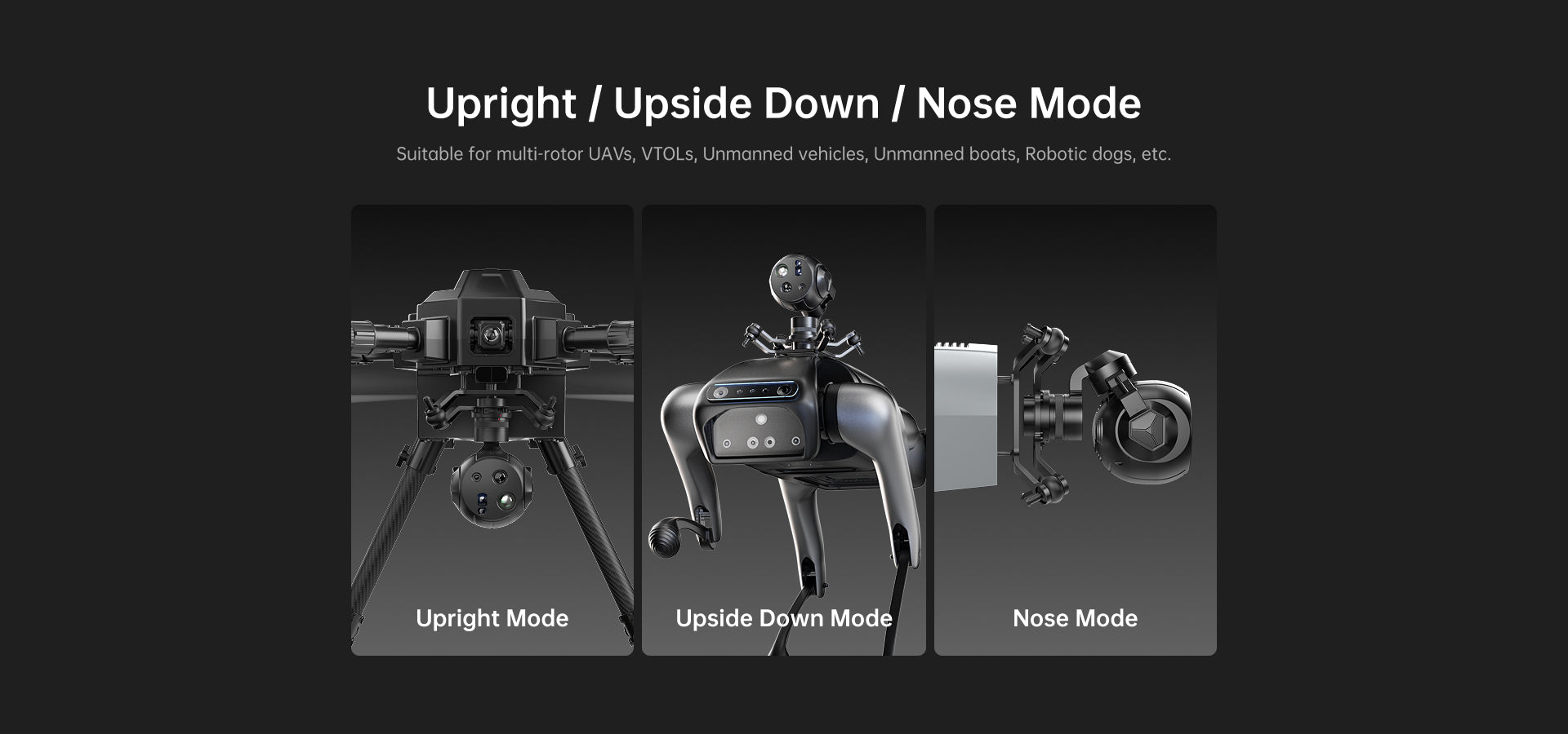 Reebot UniPod MT11 Çok Sensörlü Gimbal Kamera — Standart Set (Hızlı Sökülen Titreşim Önleyici Kart Dahil)
