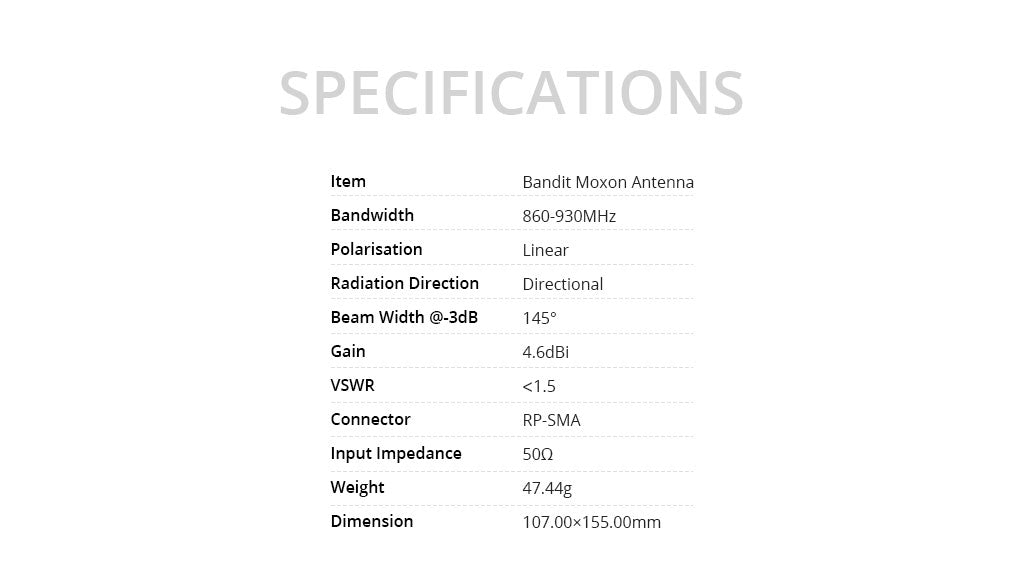 RadioMaster Bandit 915/868MHz Moxon Anten