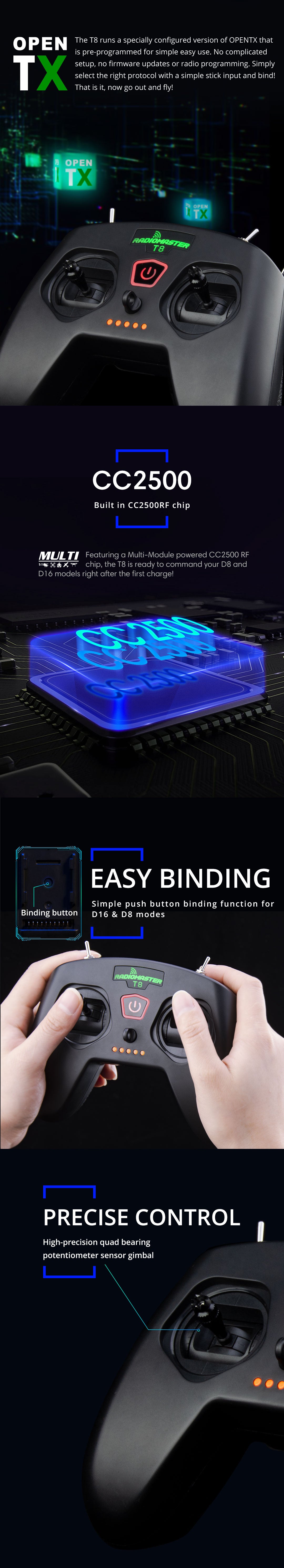 RadioMaster T8 Radio Controller — Mode 2