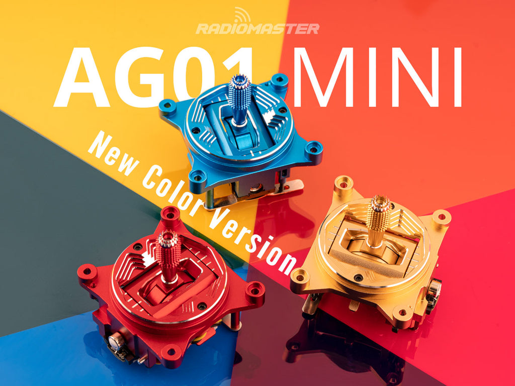 RadioMaster AG01 Mini CNC Hall Sensörlü Kumanda Kol Mekanizmaları Seti Yeni Renkler — Mavi