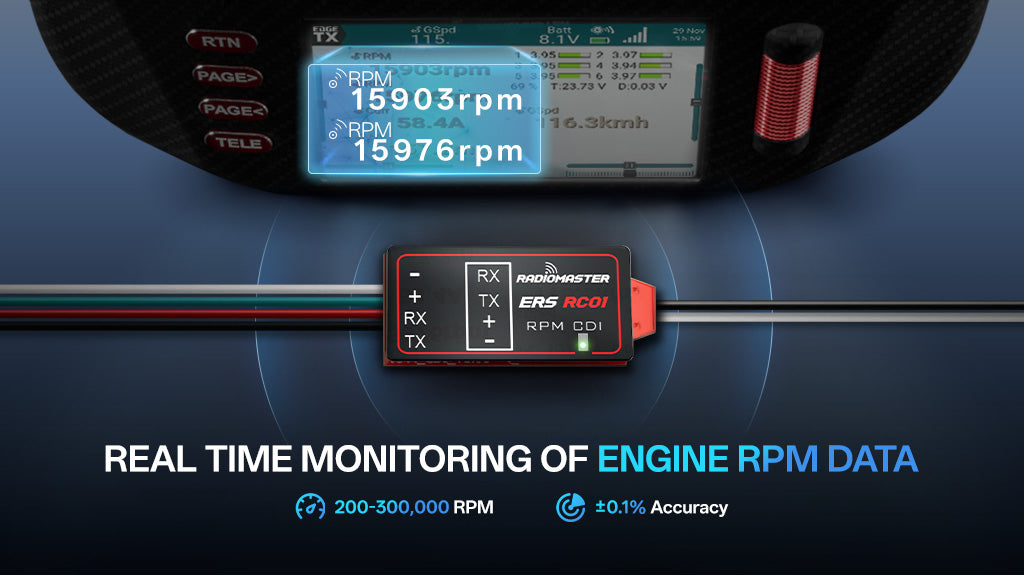 RadioMaster ExpressLRS PWM Alıcıları Uyumlu ERS-RC01 - CDI Motor Devir Sensörü