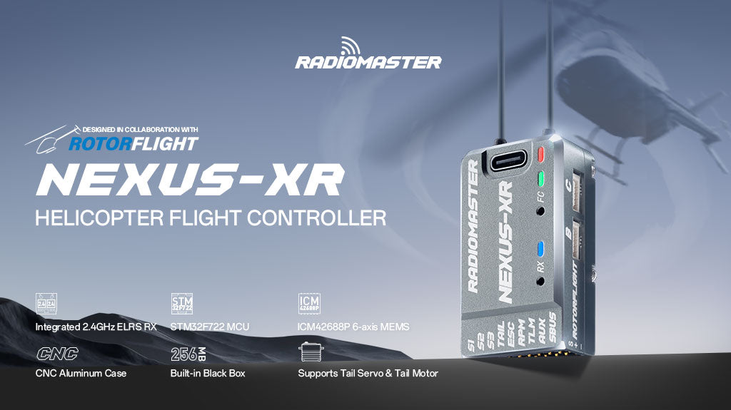 RadioMaster NEXUS-XR Uçuş Kontrolcüsü Entegre 2.4 GHz ExpressLRS Alıcılı — Altın / LBT