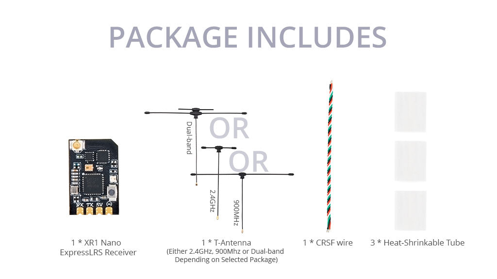 RadioMaster XR1 Nano Multi-Frequency ExpressLRS Receiver — 2.4GHz / FCC