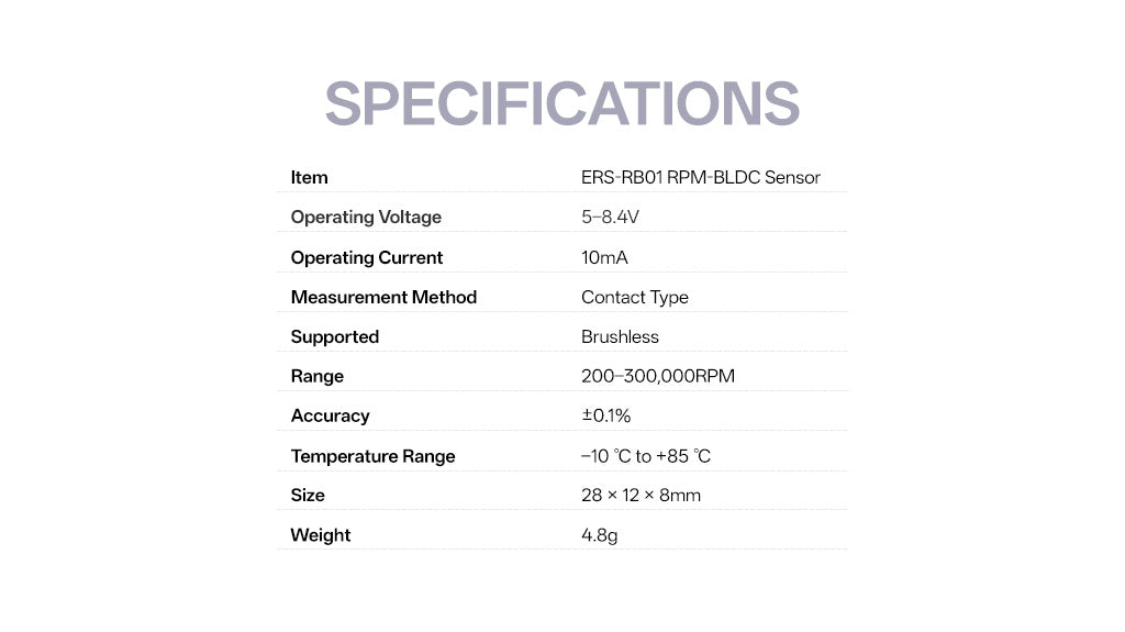 RadioMaster ExpressLRS PWM Alıcıları Uyumlu ERS-RB01 - Fırçasız Motor Devir Sensörü