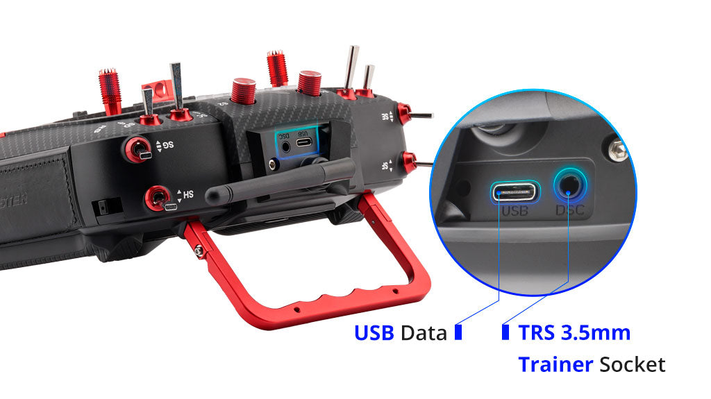 RadioMaster TX16S Mark II Max Radio Controller (M2) — ELRS (FCC) / AG01 Hall Gimbal / Carbon Fiber Red