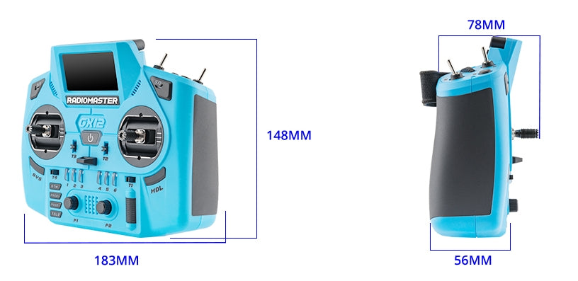 RadioMaster GX12 Crush Radio Controller (ELRS / M2) — Frost White