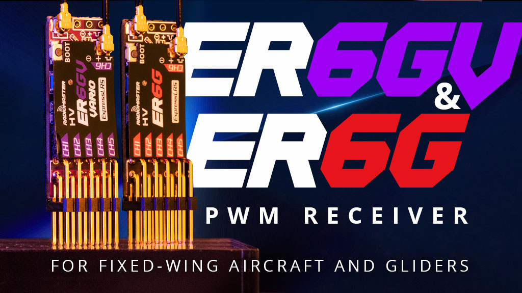 RadioMaster ER6G & ER6GV 2.4GHz ELRS PWM Alıcı — ER6GV