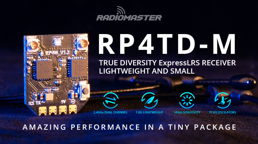 RadioMaster RP4TD-M ExpressLRS 2.4GHz Mini True Diversity Alıcı — LBT