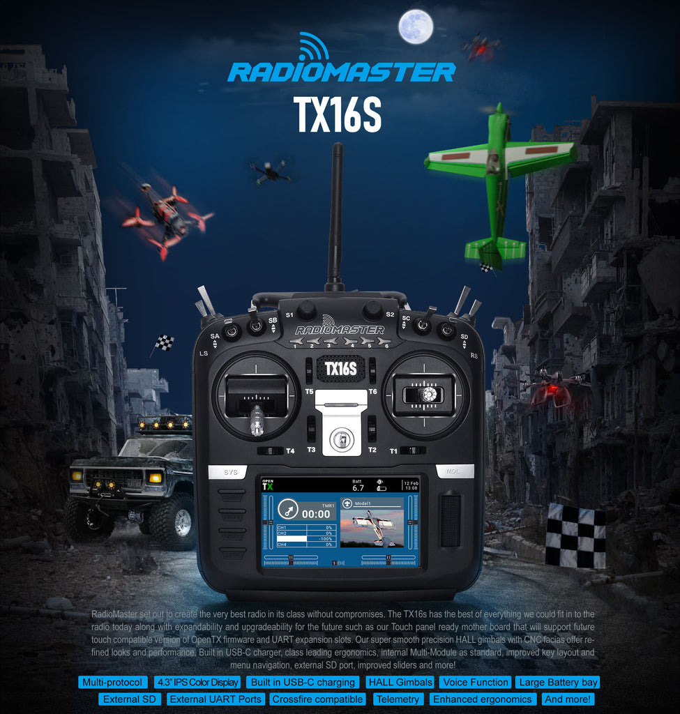 RadioMaster TX16S (V1) Hall Gimbal Edition-Mode 2