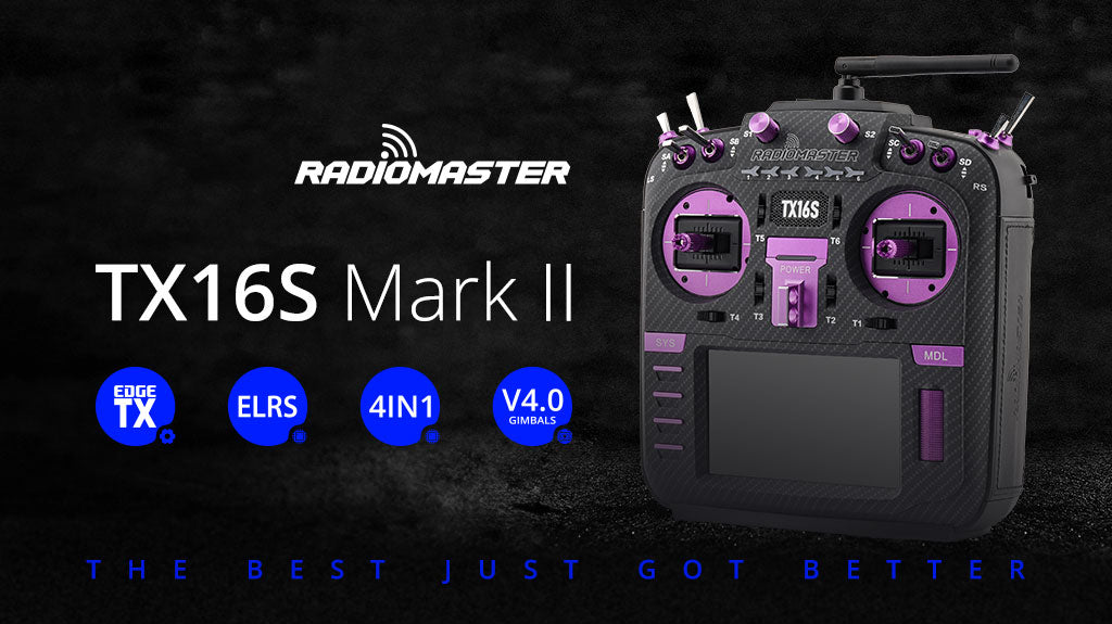RadioMaster TX16S Mark II Max Radio Controller (Joshua Bardwell Edition / ELRS / M2) — ELRS (FCC) / V4.0 Hall Gimbal / Mode 2