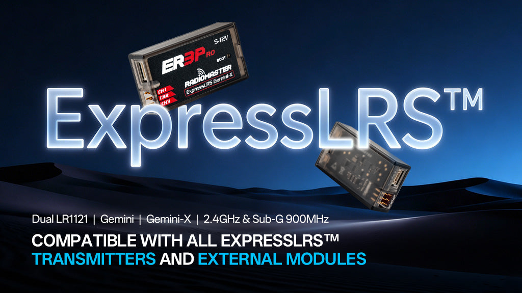 RadioMaster ER3 PRO PWM - Çift Bant GEMINI ve GEMINI-X Alıcı — Uluslararası